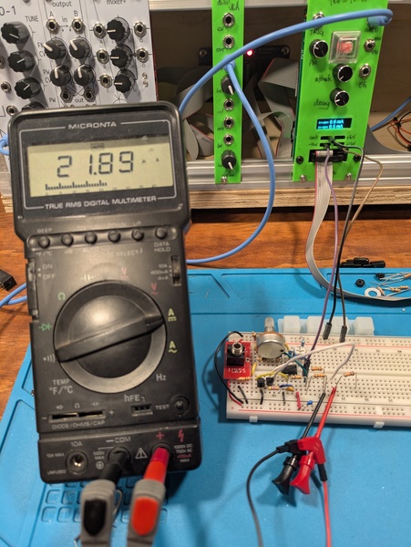 Linear voltage to exponential current