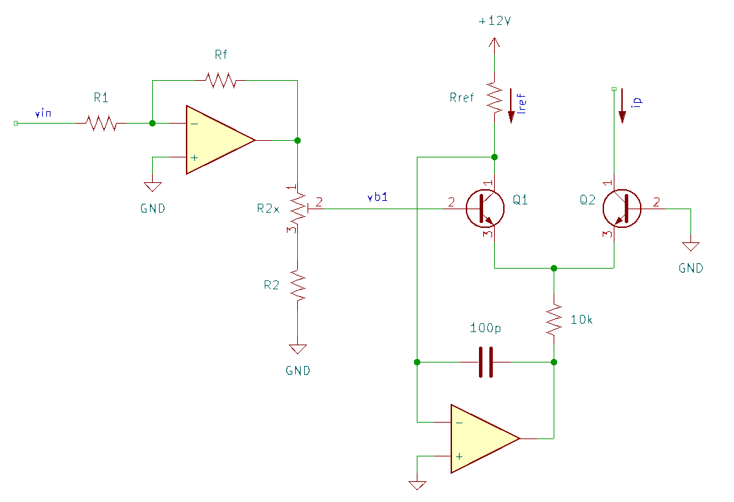 Current source with input stage
